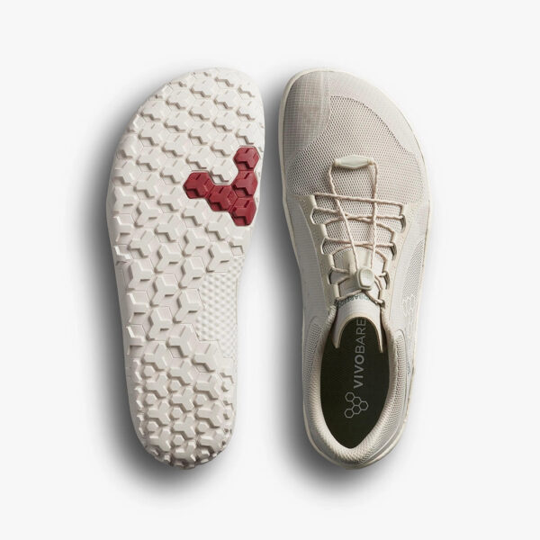 Lygaus pado bėgimo batai Vivobarefoot primus trail fg 3.5 m silver birch textile