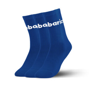 Barebarics - Barefoot Socks - Crew - Blue - Big logo - 3 pack (Basa Pėda Barefoot fizinė parduotuvė)