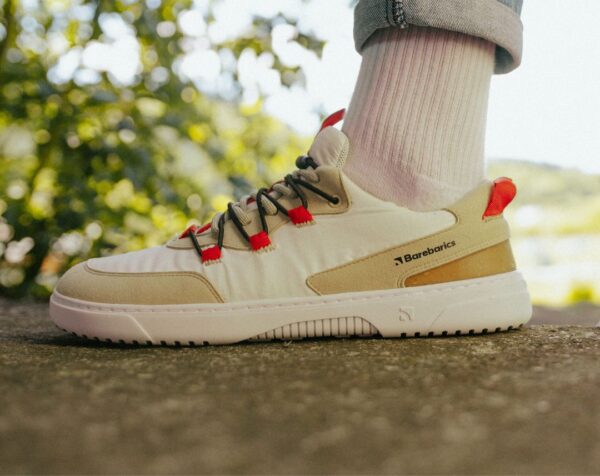 Barefoot Sneakers Barebarics Revive - Beige & White - Image 2