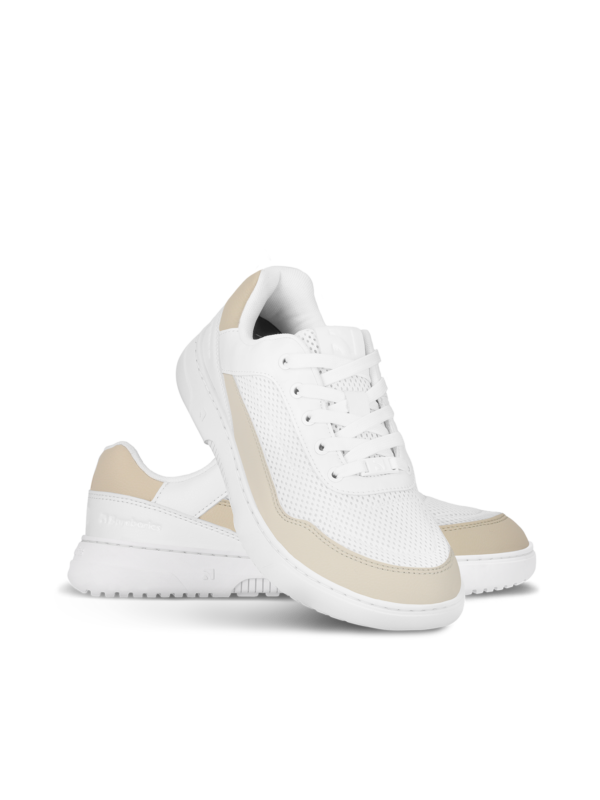 Barefoot Sneakers Barebarics Vaporo - White & Beige