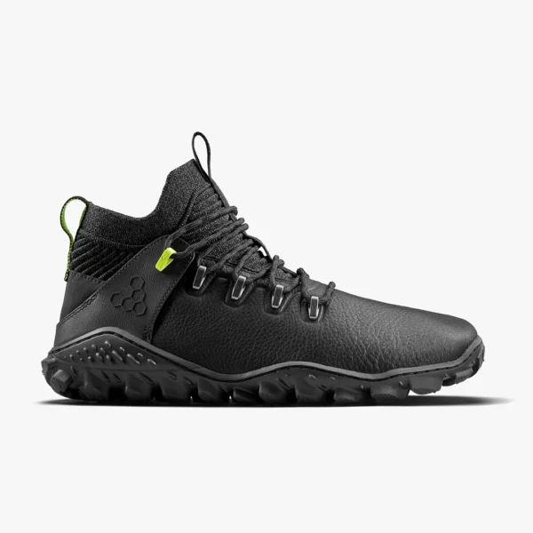 Barefoot Sneakers Vivobarefoot Magna Forest ESC Obsidian/lime leather Womens (Basa Pėda Barefoot fizinė parduotuvė)