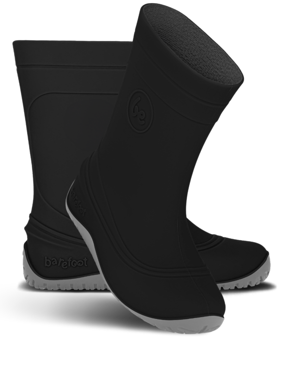Kids Barefoot Rain Boots Be Lenka Pudds - Black - Image 3