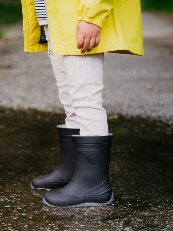 Kids Barefoot Rain Boots Be Lenka Pudds - Black - Image 2