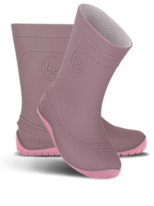Kids Barefoot Rain Boots Be Lenka Pudds - Misty Pink - Image 3