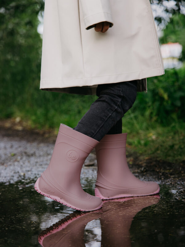 Kids Barefoot Rain Boots Be Lenka Pudds - Misty Pink - Image 2