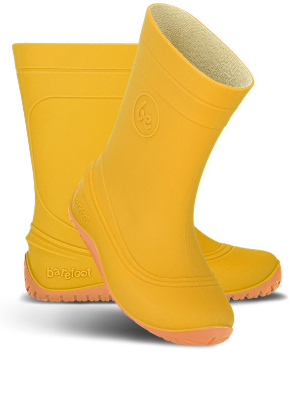 Kids Barefoot Rain Bootss Be Lenka Pudds - Yellow - Image 3