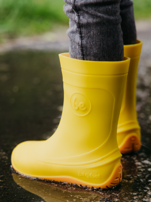 Kids Barefoot Rain Bootss Be Lenka Pudds - Yellow - Image 4