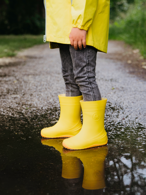 Kids Barefoot Rain Bootss Be Lenka Pudds - Yellow - Image 2