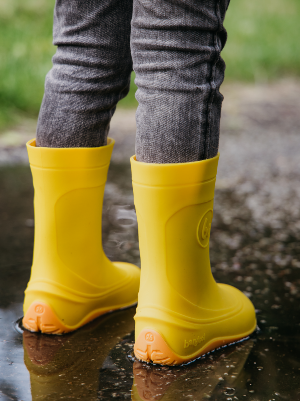 Kids Barefoot Rain Bootss Be Lenka Pudds - Yellow - Image 8