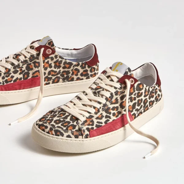 Barefoot Sneakers Fleeters Peach Leopard/Borgona (Basa Pėda Barefoot fizinė parduotuvė Vilnius) - Image 4