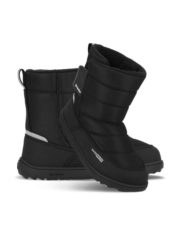 Kid's barefoot snow boots Be Lenka Ailo Junior - All Black - Image 3