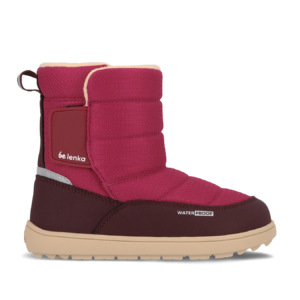 Kid's barefoot snow boots Be Lenka Ailo Junior - Berry