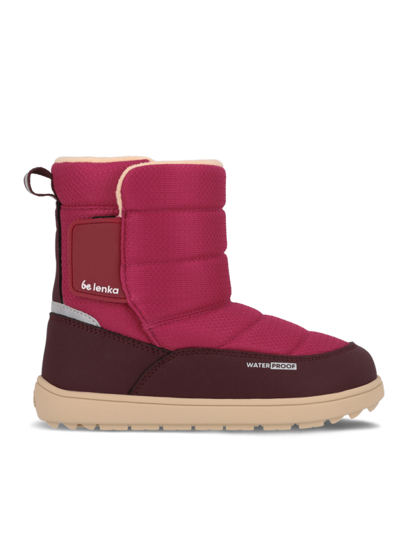 Kid's barefoot snow boots Be Lenka Ailo Junior - Berry
