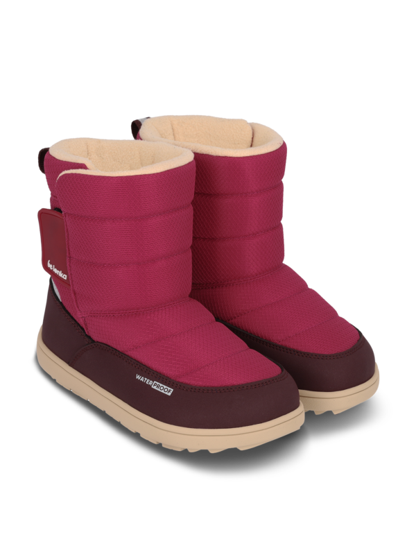 Kid's barefoot snow boots Be Lenka Ailo Junior - Berry - Image 3