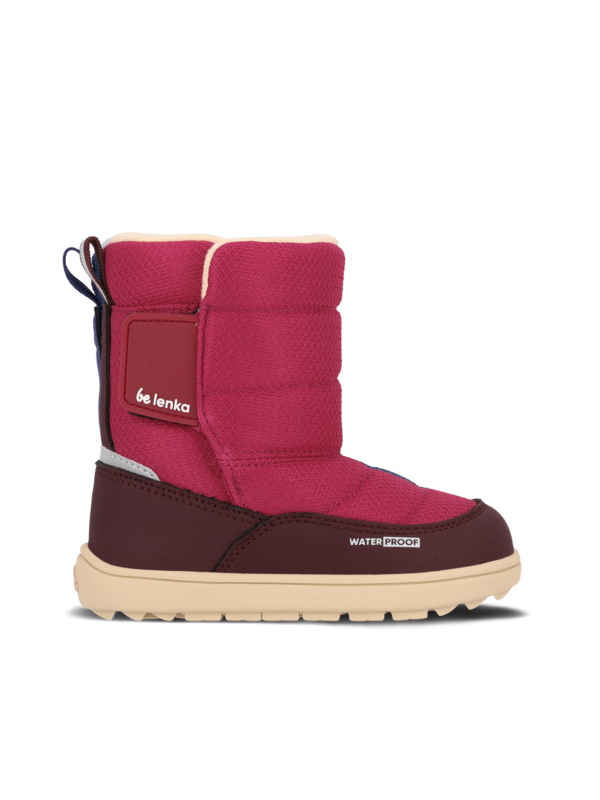 Kid's barefoot snow boots Be Lenka Ailo Preschool - Berry