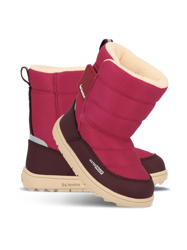 Kid's barefoot snow boots Be Lenka Ailo Preschool - Berry - Image 2