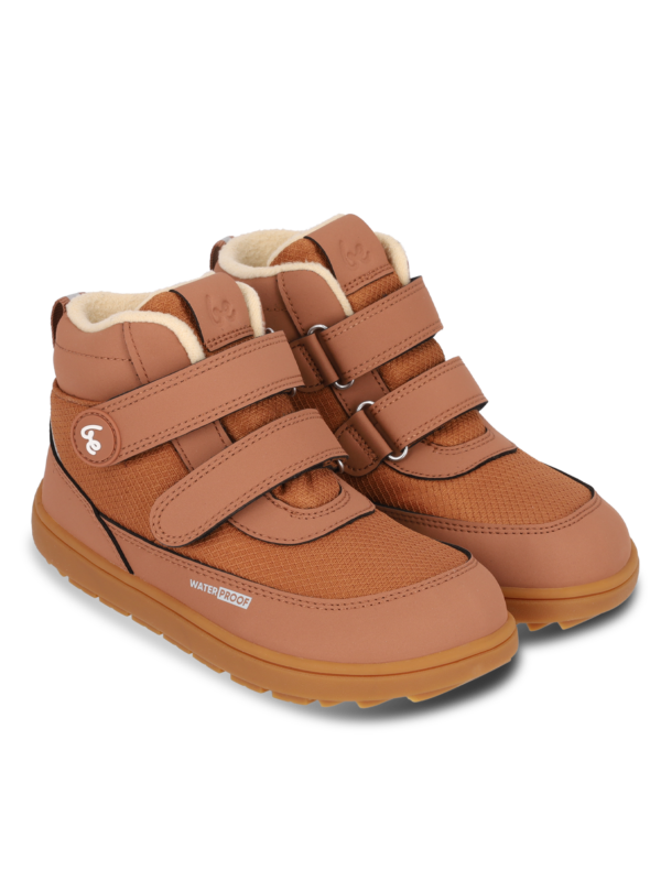 Kids winter barefoot boots Be Lenka Zippu Junior - All Brown - Image 3
