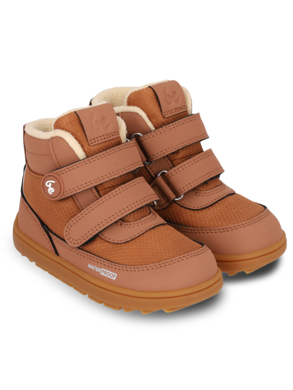 Kids winter barefoot boots Be Lenka Zippu Preschool - All Brown - Image 3