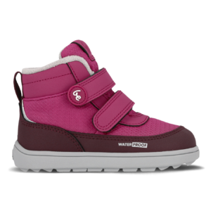 Kids winter barefoot boots Be Lenka Zippu Preschool - Berry & Grey