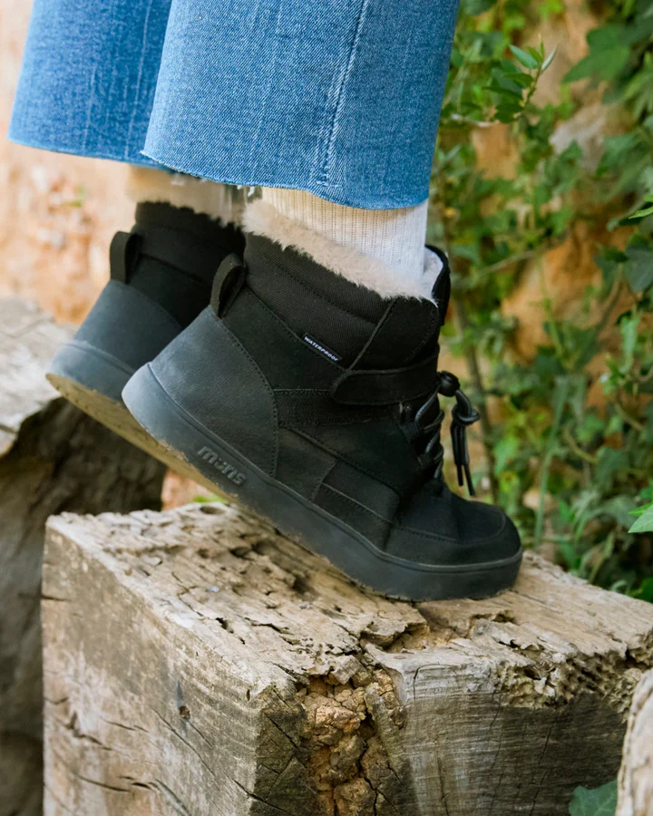 Basa Pėda Barefoot Muris Baltic moteriški auliniai batai juodos spalvos