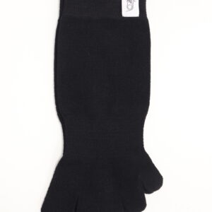 Medvilninės juodos Basa Pėda pirštuotos kojinės