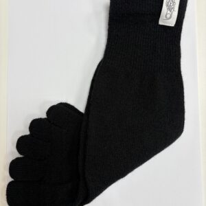 Pusvilnonės juodos pirštuotos kojinės Šiluma