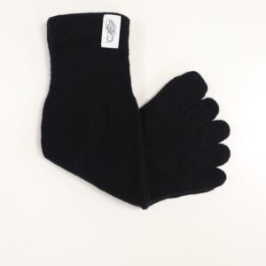 Pusvilnonės juodos Basa Pėda pirštuotos kojinės