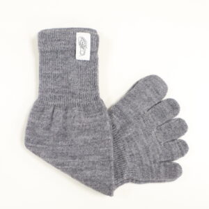 Pusvilnonės pilkos Basa Pėda pirštuotos kojinės