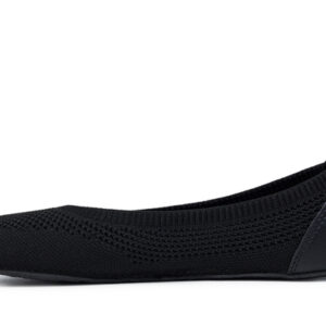 Ahinsa Shoes Barefoot Knit Ballet Flats Softy Black