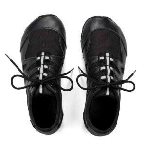 Ahinsa Shoes Chitra Trek and Trail barefoot black sneakers