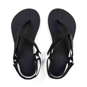 Ahinsa Shoes Adventure Trek barefoot black sandals