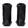 Ahinsa Shoes Womens Jaya Winter barefoot Zip-up black boots with black fur