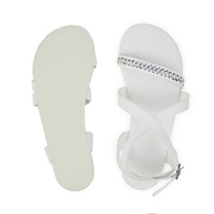 Ahinsa Shoes Womens barefoot sandals Hava 2 Preciosa - white