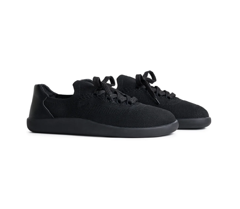 Ahinsa Shoes Comfort Knit Sneakers Softy Black pagrindinė