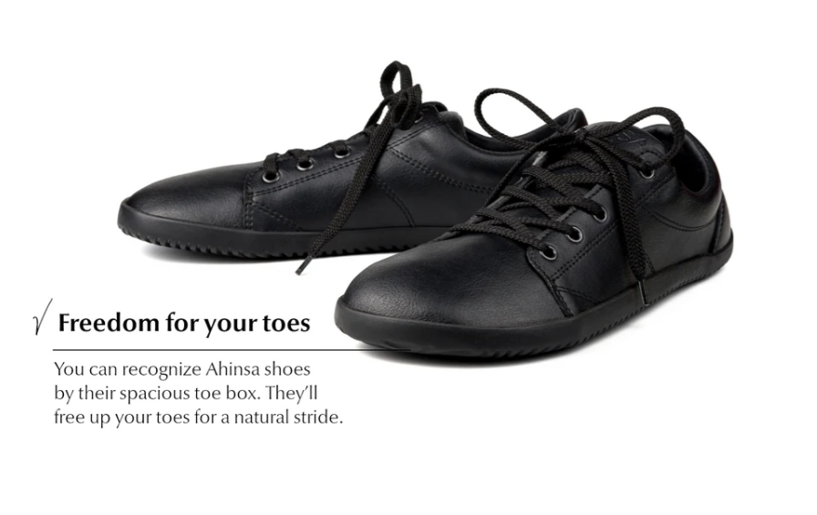 Ahinsa Shoes Vida Ultra Comfort black sneakers - Image 3