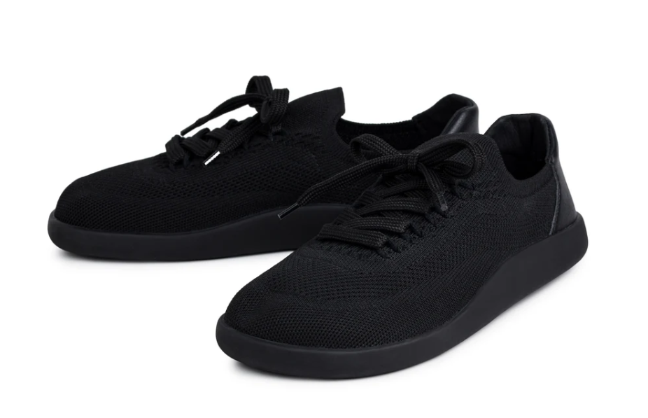 Ahinsa Shoes Comfort Knit Sneakers Softy Black - Image 2