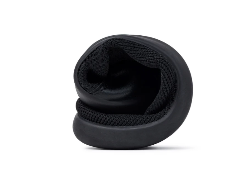 Ahinsa Shoes Comfort Knit Sneakers Softy Black lankstumas