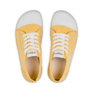 Ahinsa Shoes Hemp sneakers barefoot Street - mustard
