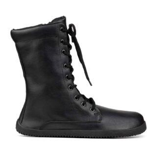 Ahinsa Shoes Womens Jaya Fall/Winter barefoot Zip-up black