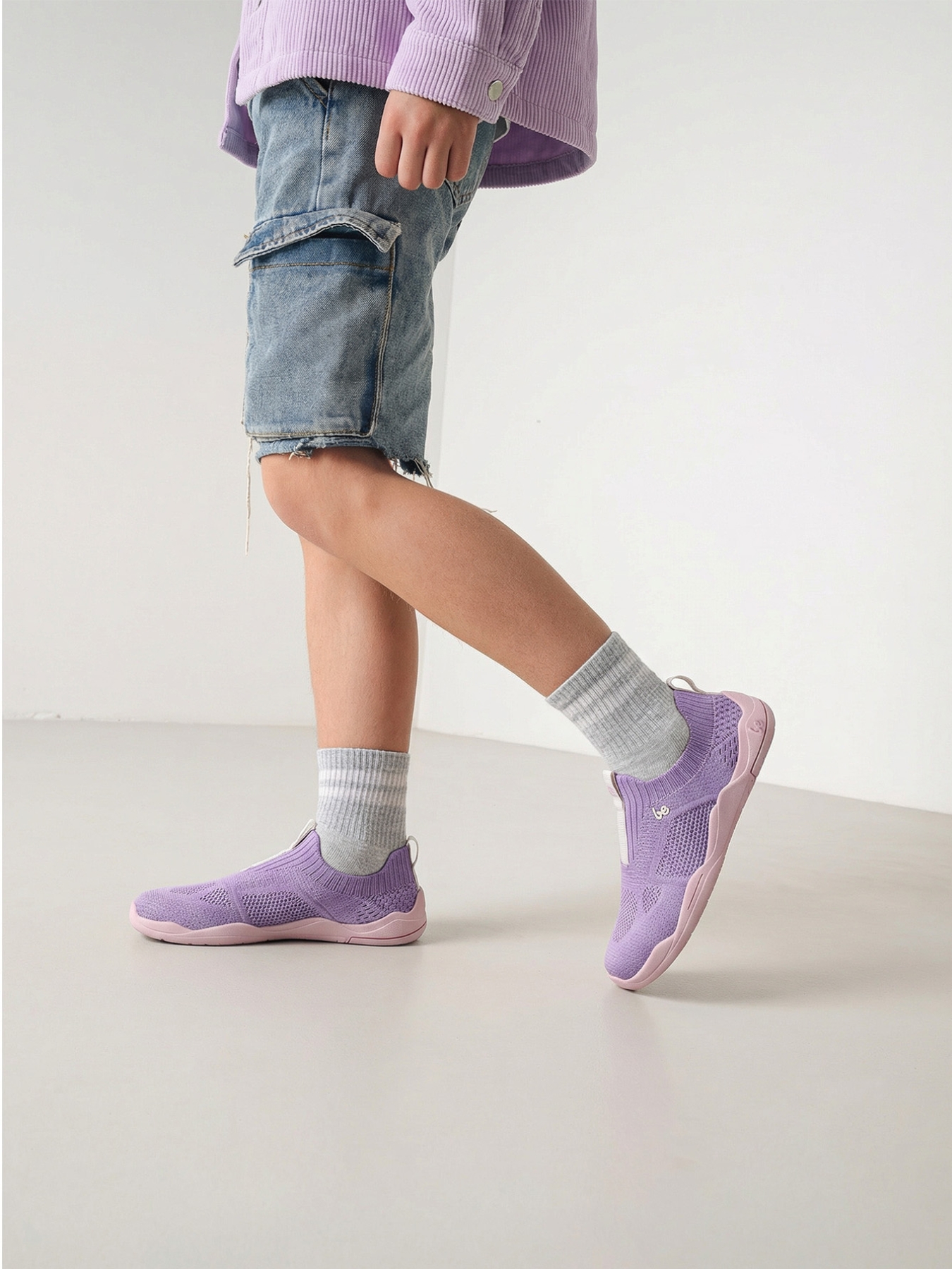 Kids Barefoot Slip-on Shoes Be Lenka Luppo Junior - Lilac & Pink - Image 2