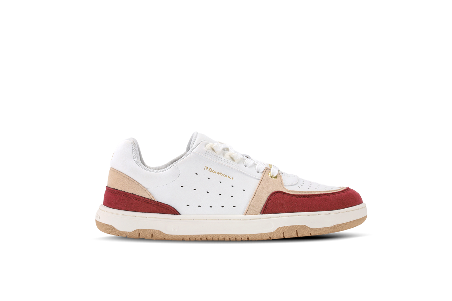Barefoot Sneakers Barebarics Wave 2.0 - White & Burgundy
