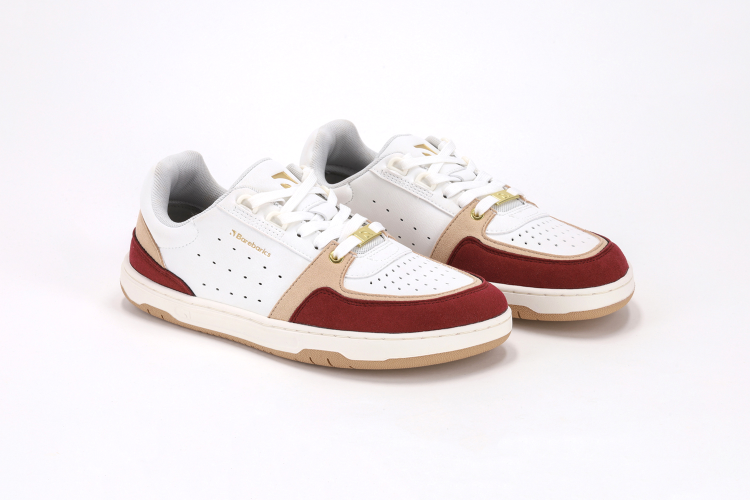 Barefoot Sneakers Barebarics Wave 2.0 - White & Burgundy - Image 4