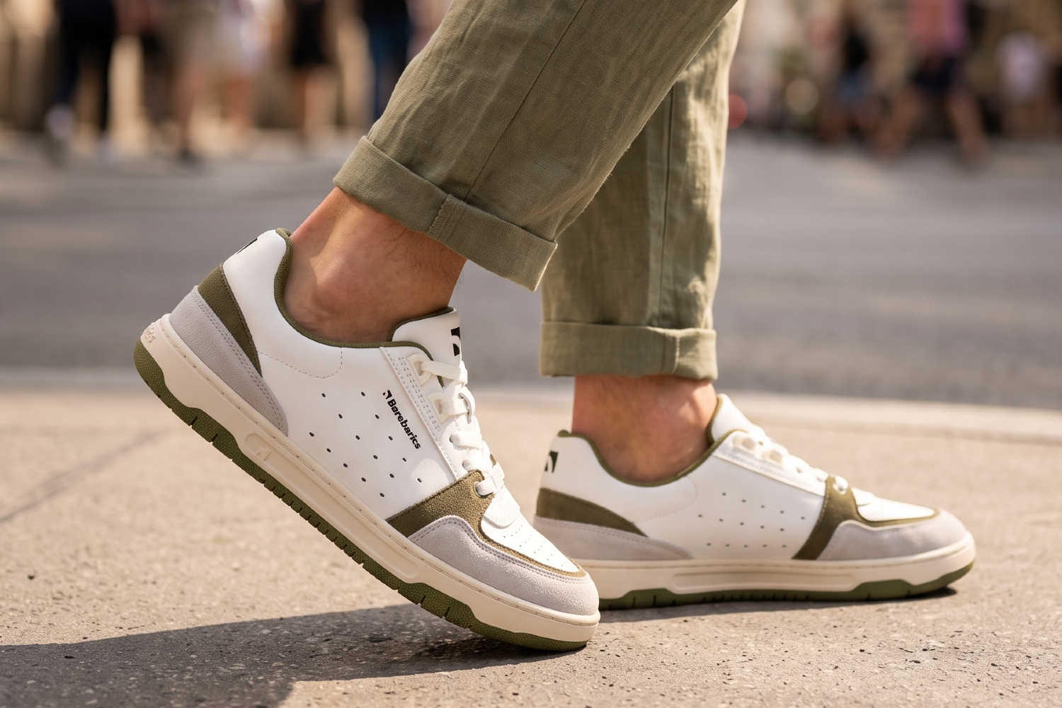 Barefoot Sneakers Barebarics Wave 2.0 - White & Green - Image 4
